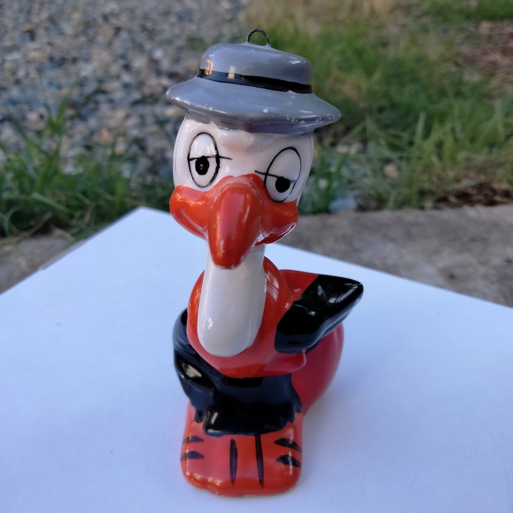 Beaky Buzzard 1978 Looney Tunes Dave Grossman Porcelain Christmas Ornament VTG